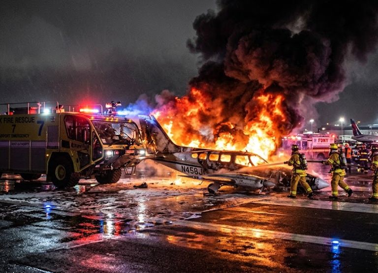 New York plane crash, plane hits fire truck, airport accident New York, pilot killed plane crash, runway accident news, aviation accident USA, breaking news plane crash, airport fire incident, aircraft collision runway, New York airport closed, two pilots killed New York plane crash, plane collision with fire truck runway, major airport shutdown New York news, deadly airport accident USA today, plane crash investigation New York, airport emergency accident footage, aviation disaster breaking news, runway safety failure incident, shocking plane crash news today, aircraft accident latest updates, breaking news, shocking news, viral news, news update today, world news, USA news, tragic accident, disaster news, emergency incident, real news