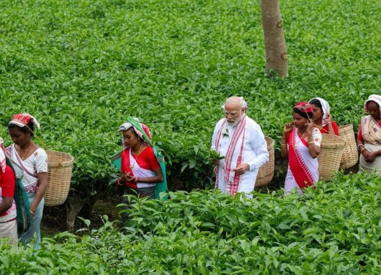 PM Modi Assam Visit, Assam Tea Garden News, Dibrugarh Tea Garden, Manohari Tea Estate, Assam Election 2026, Narendra Modi Assam Rally